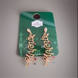 Embellished MERRY Christmas Earrings by Holiday Time